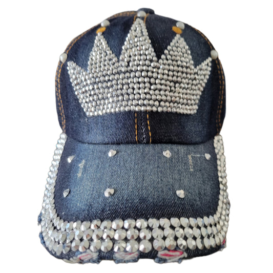 Crown Rhinestone  and Pearl Queen Hat