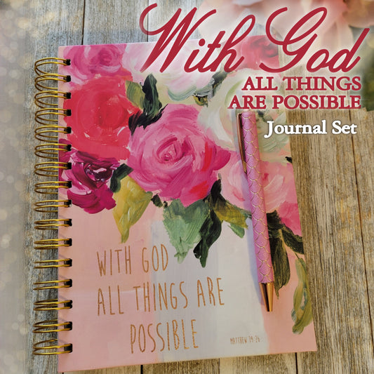 With God all Things are Possible Journal and Ink Pen