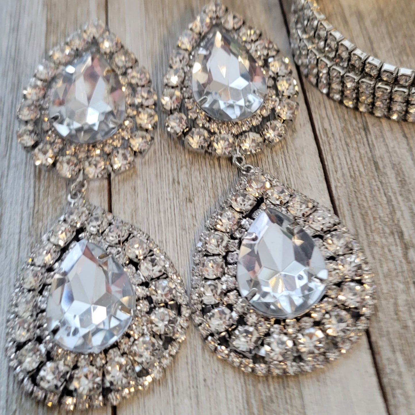 Bling Earrings and Bracelets Set