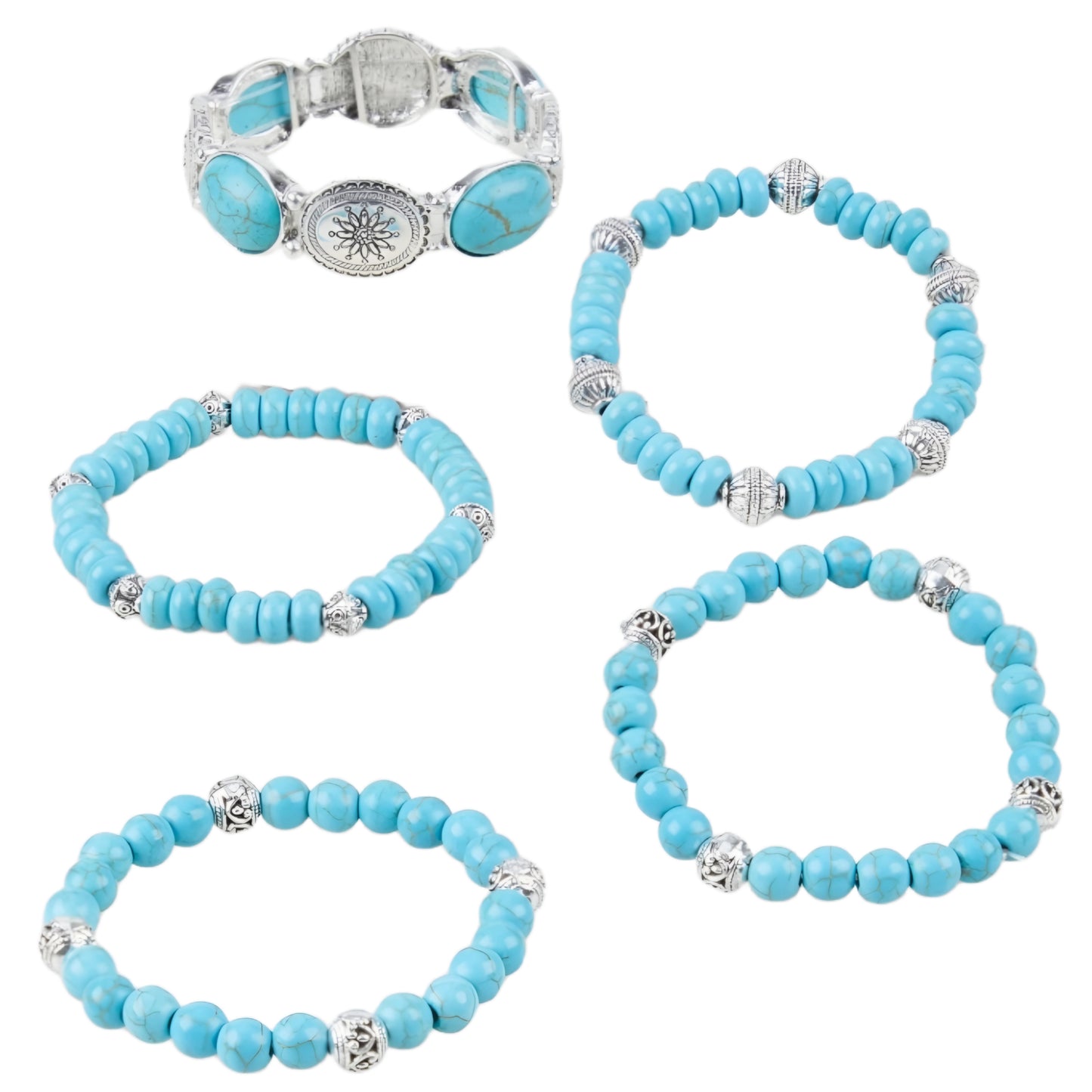 Boho Beaded Stretch Bracelet Set