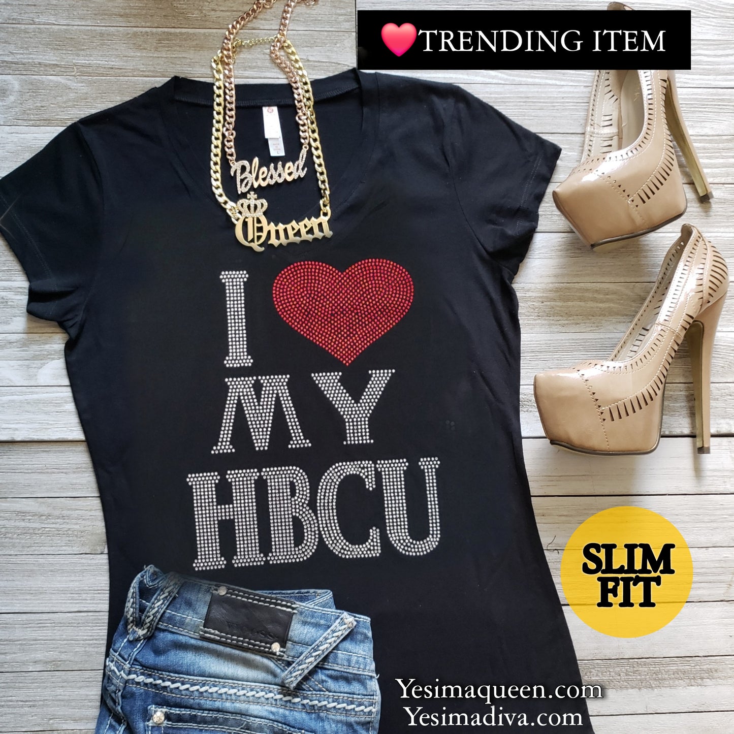I Love My HBCU Statement Tee - Fitted