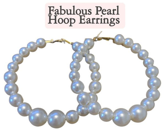 Fabulous Pearl Hoop Earrings