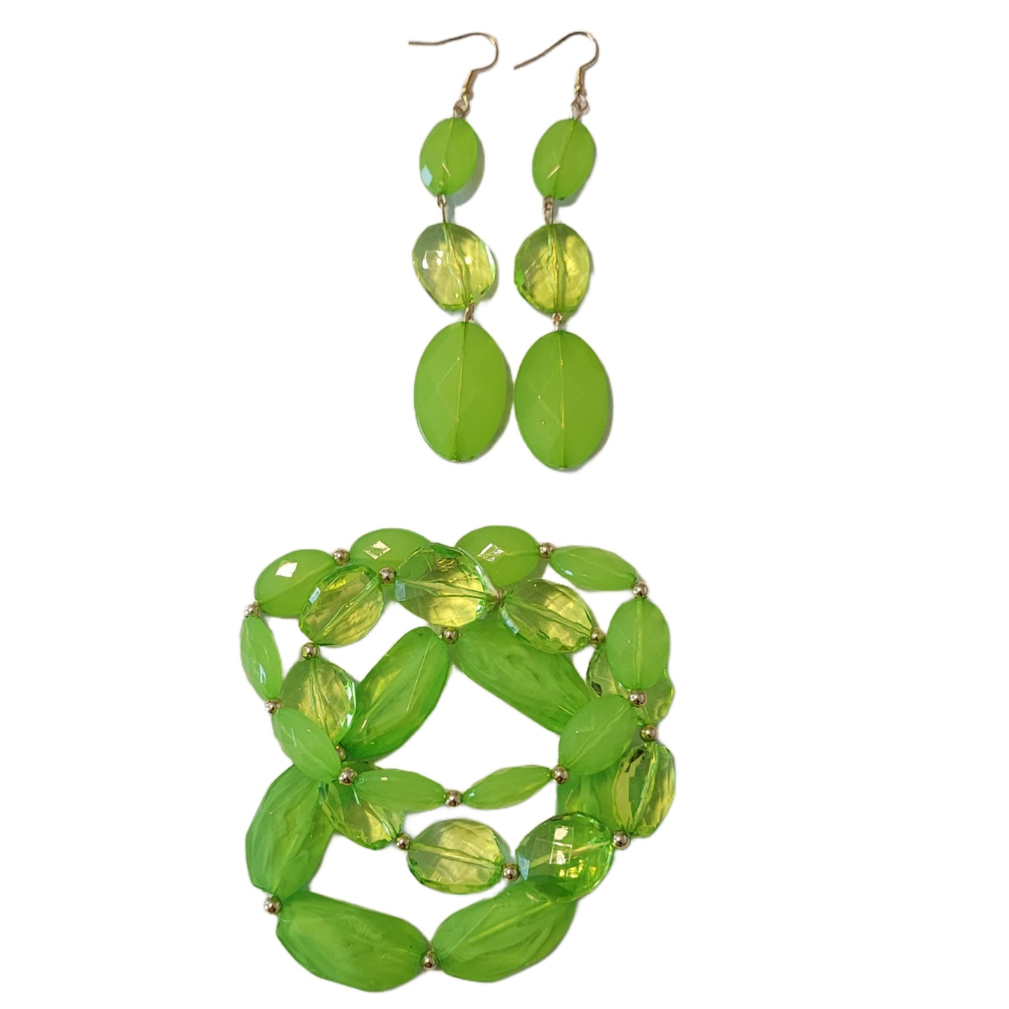 Earrings and Stretch Bracelet Set
