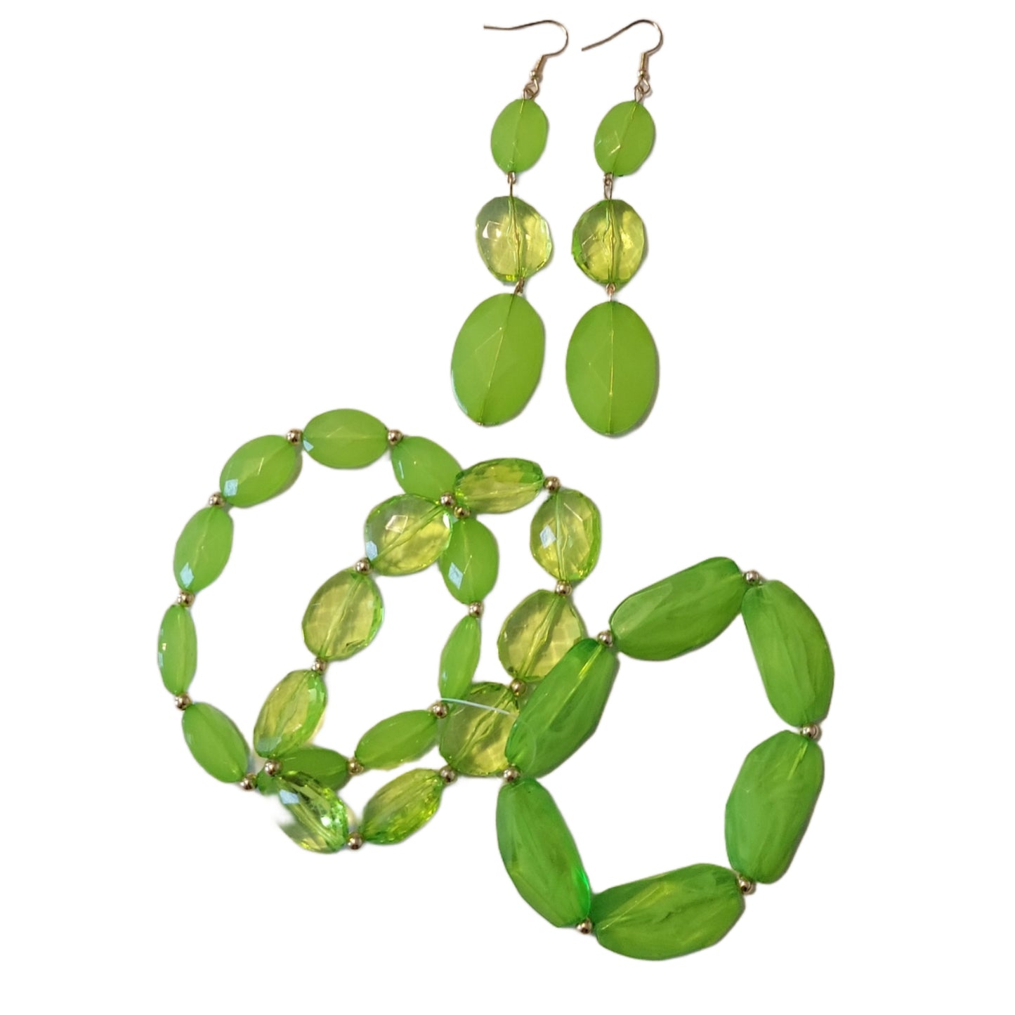 Earrings and Stretch Bracelet Set
