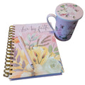 Live by Faith Journal, Floral Cup with Lid, and Ink Pen