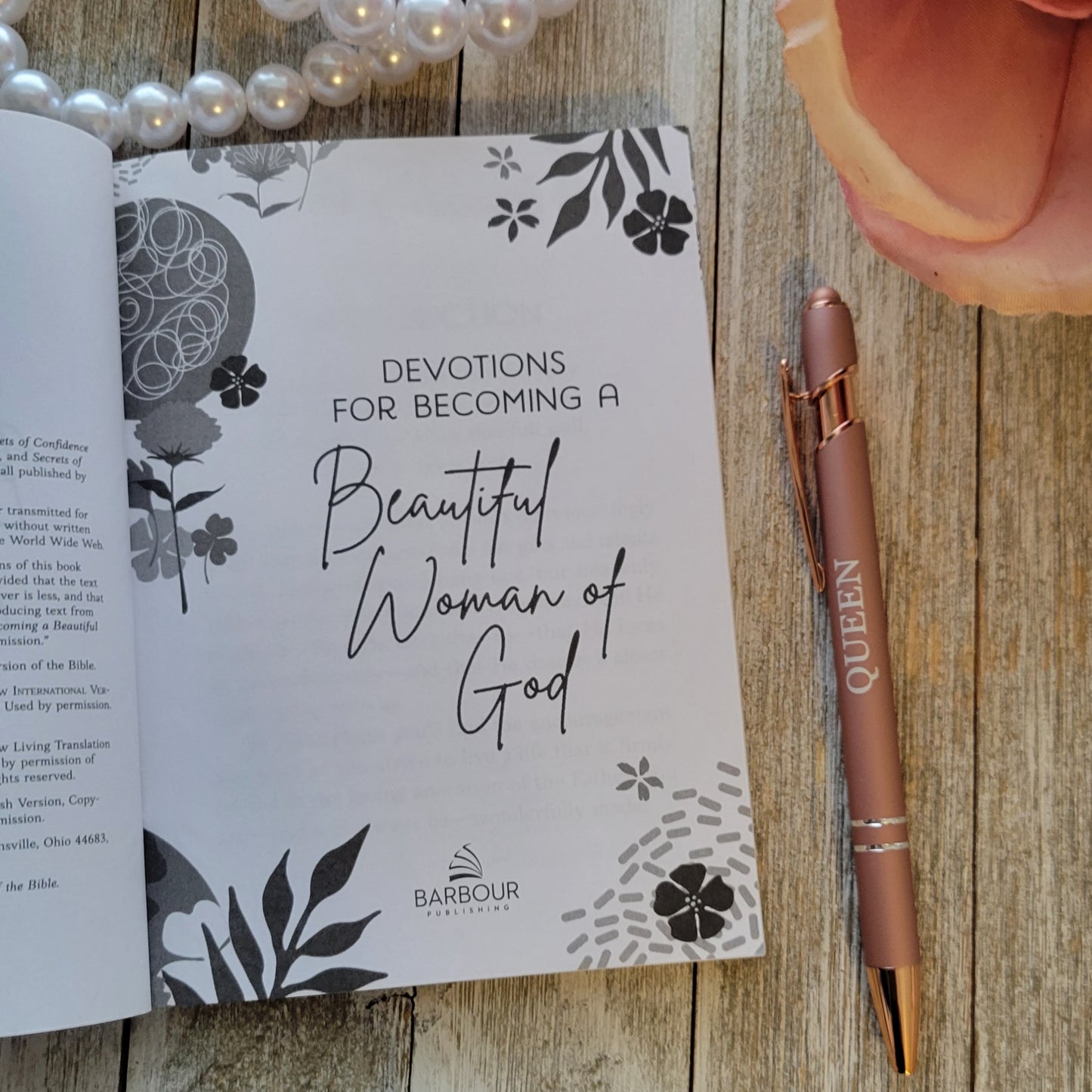 Devotions for a Becoming a Beautiful Woman of God and Ink Pen