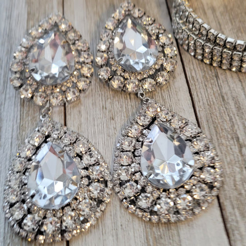 Bling Earrings and Bracelets Set