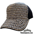 Pearl and Rhinestone Glam Hat -- BLACK