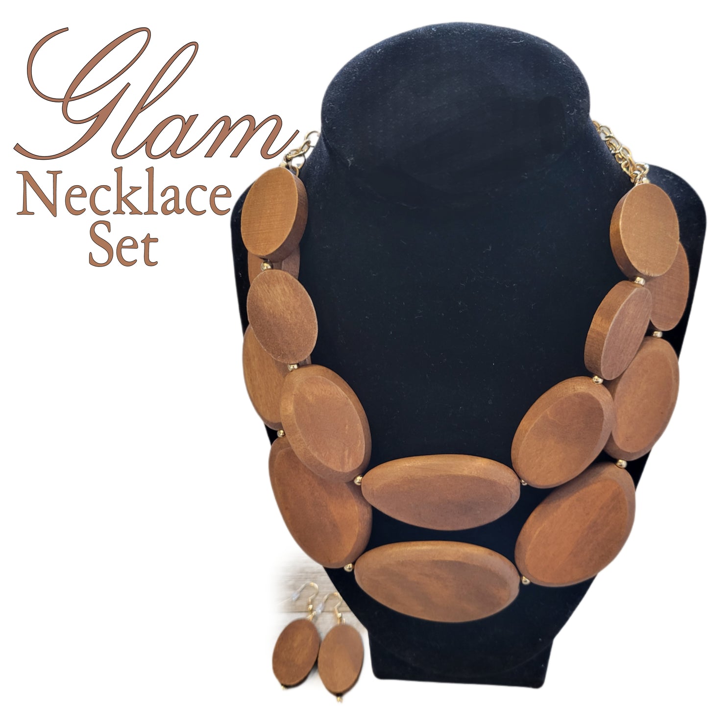 Gorgeous Wood Necklace Set