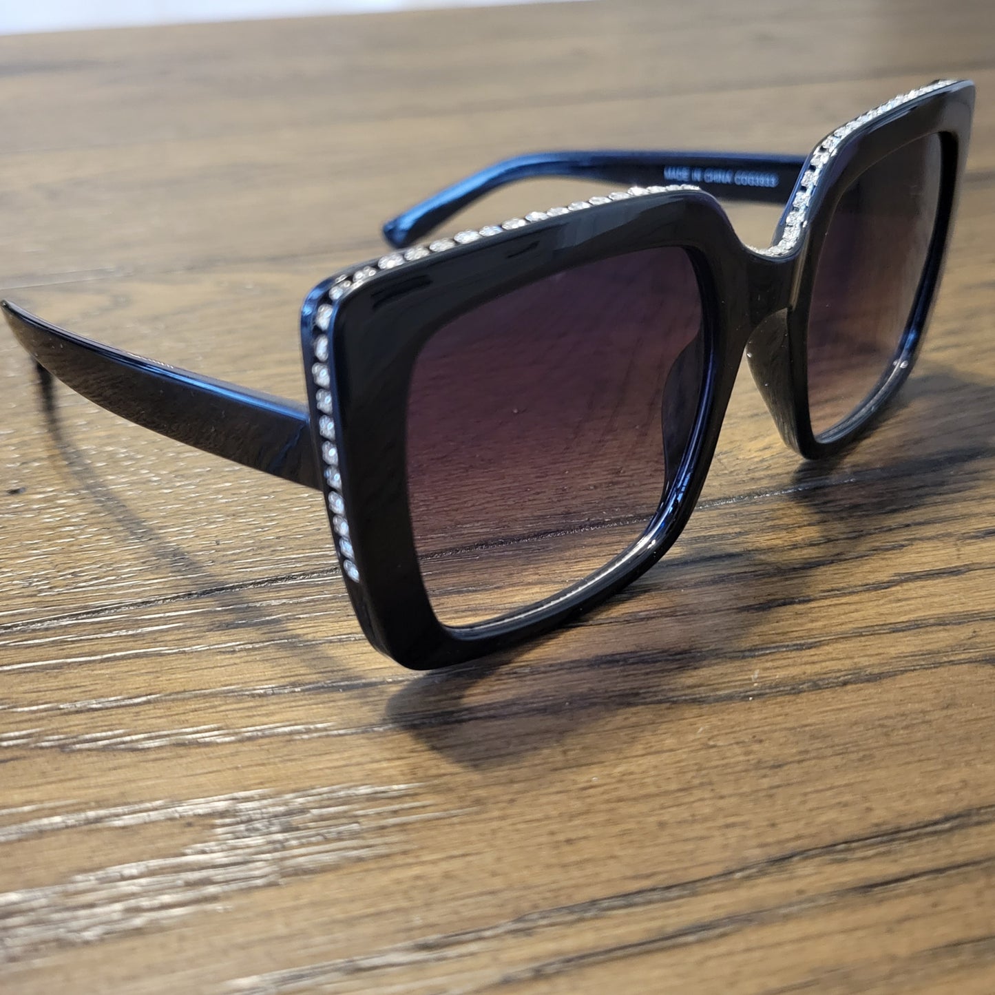 Black and Rhinestone Sunglasses