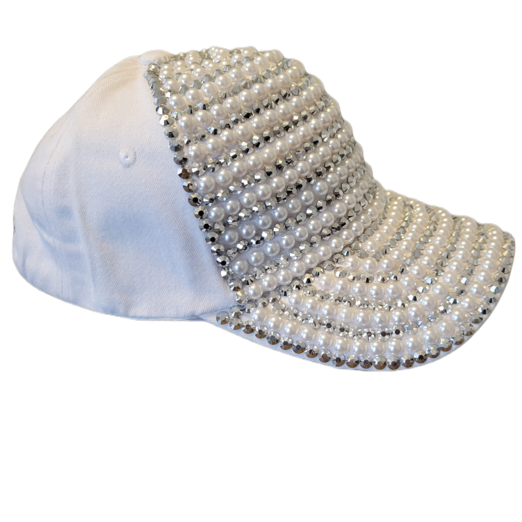 Pearl and Rhinestone Glam Hat