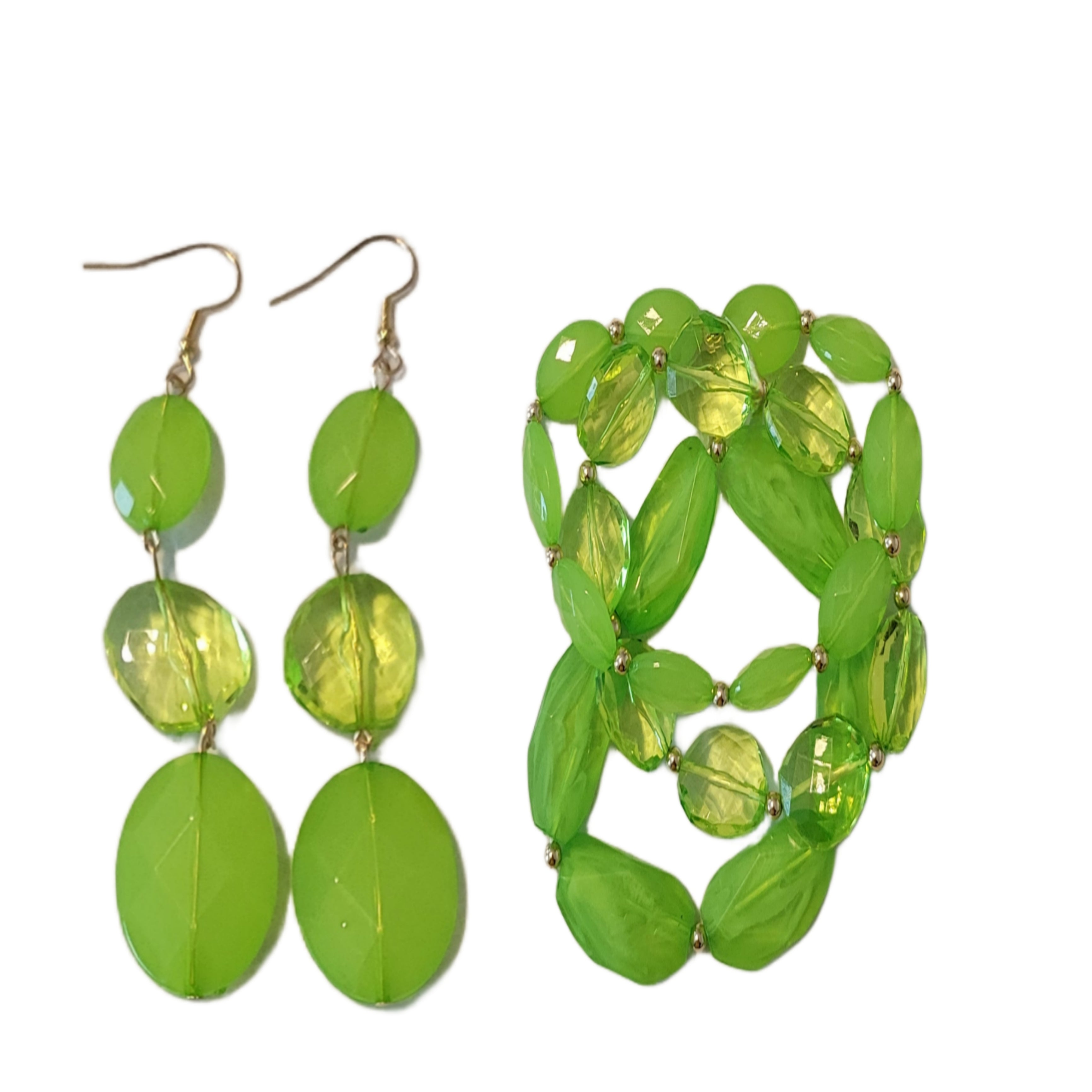 Earrings and  Stretch Bracelet Set