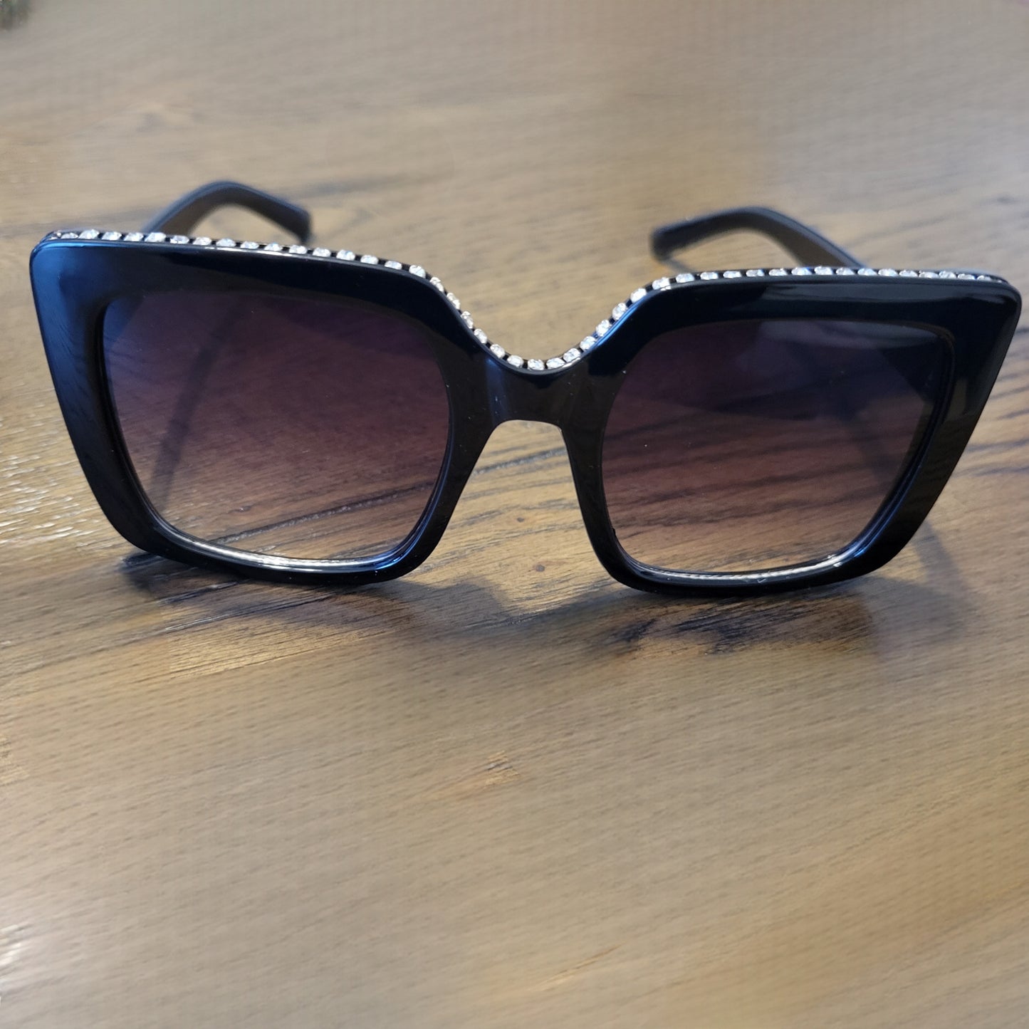 Black and Rhinestone Sunglasses