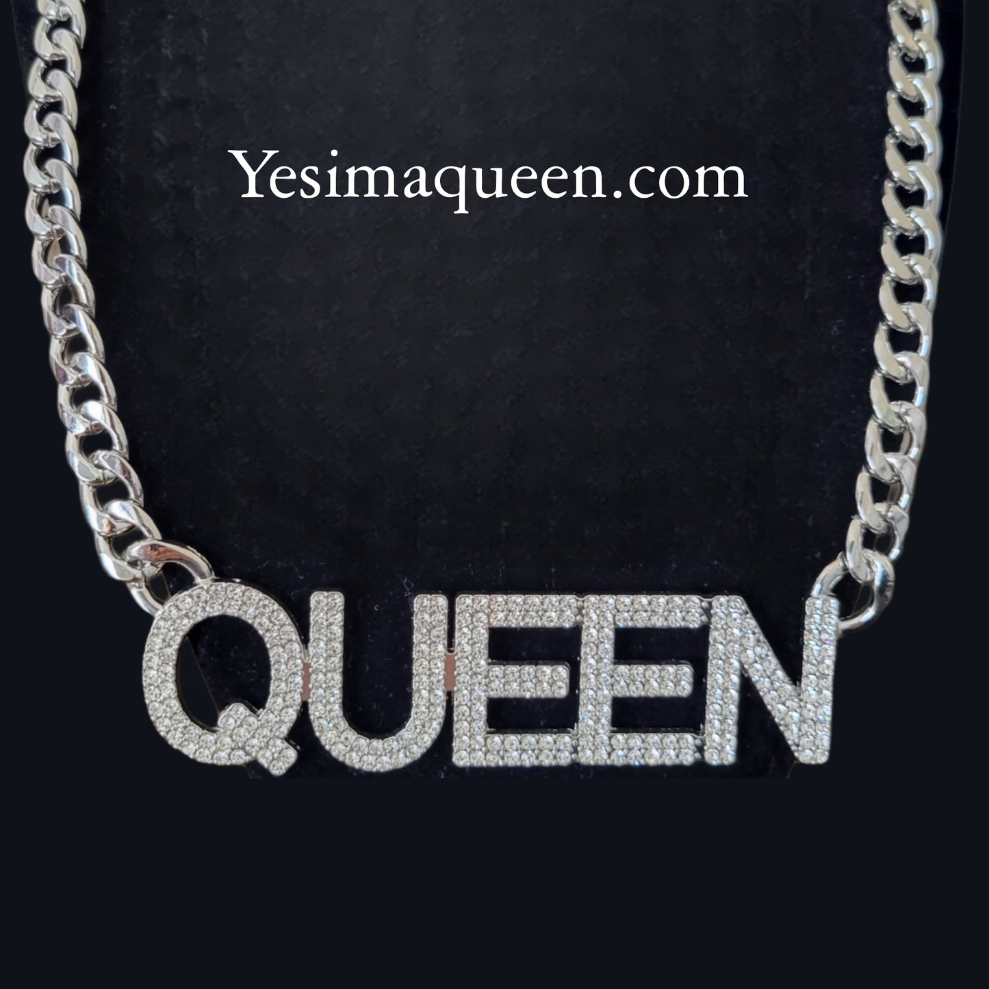 Queen Bling Necklace- Silver