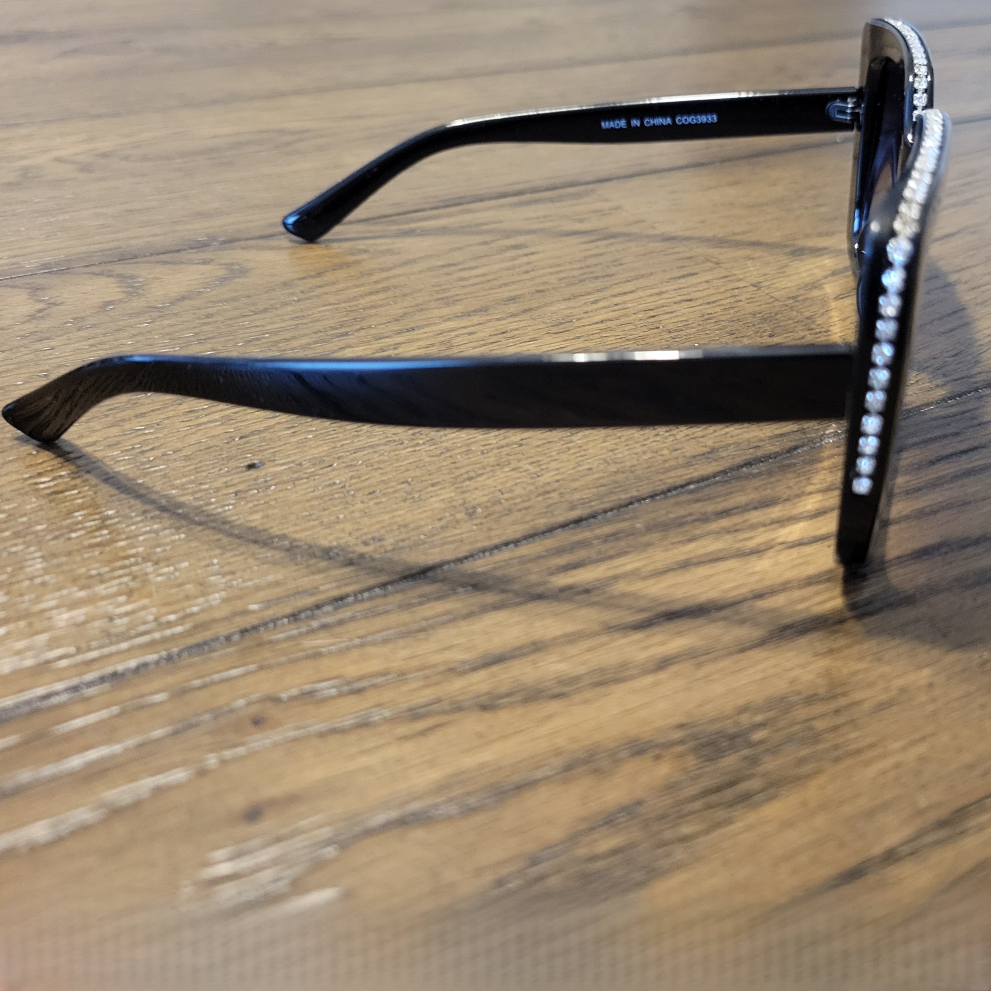 Black and Rhinestone Sunglasses