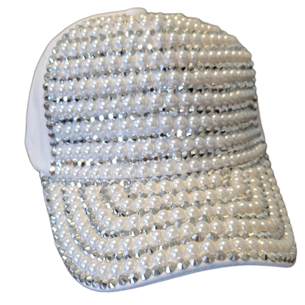 Pearl and Rhinestone Glam Hat